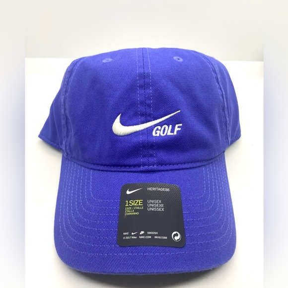Nike Accessories Mens Nike Heritage86 Washed Golf Cap Hat Blue One